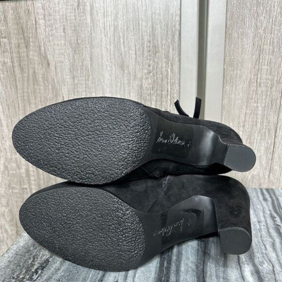 Sam Edelman Suede Booties Heeled Zippers Black Color Sadee Size 9.5 - Picture 9 of 9